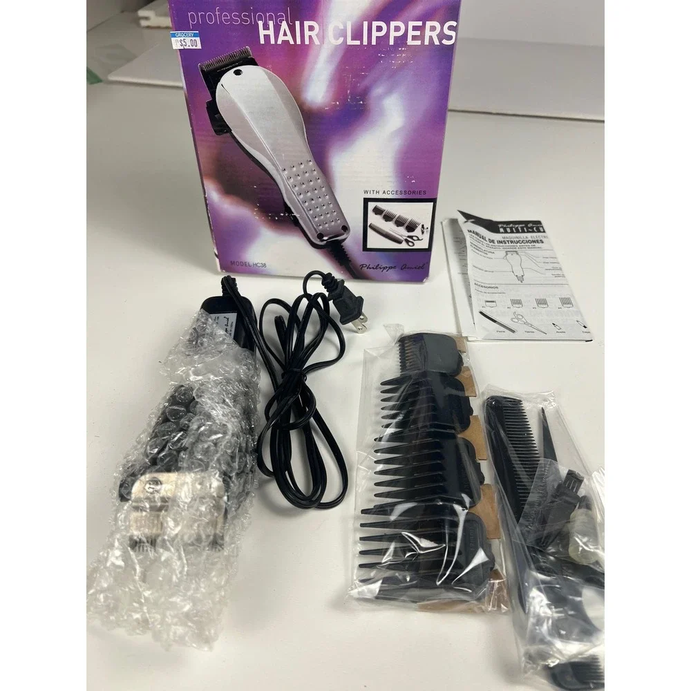 Philippe‎ Amiel HC38 Professional Electric Hair Clippers Multi Cut Accessories